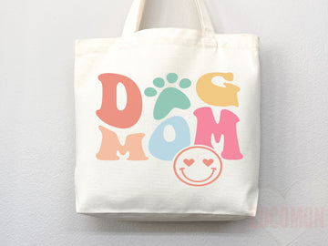 Dog Mom Tote Bag Gift For Dog Mom Animal Lover Tote Shopper Dog Lover Bag New Dog Mom Gift for Her Puppy Mom Tote Shopper Women's Tote Bag