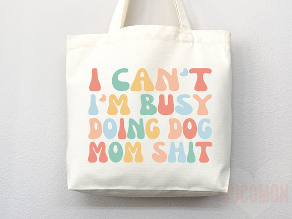 Dog Mom Tote Bag Gift For Dog Mom Animal Lover Tote Shopper Dog Lover Bag New Dog Mom Gift for Her Puppy Mom Tote Shopper Women's Tote Bag