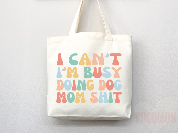 Dog Mom Tote Bag Gift For Dog Mom Animal Lover Tote Shopper Dog Lover Bag New Dog Mom Gift for Her Puppy Mom Tote Shopper Women's Tote Bag