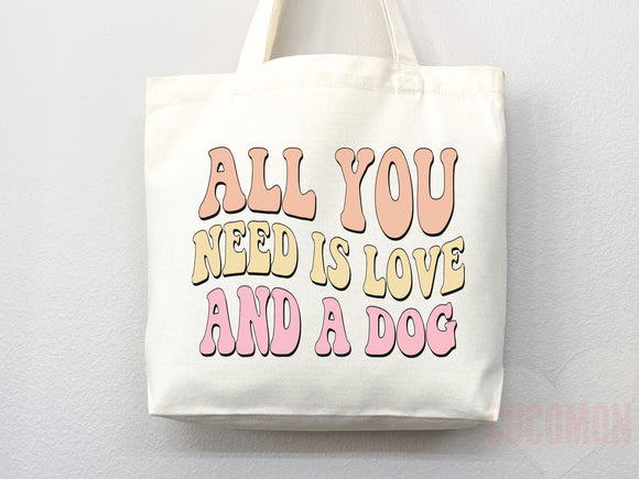 Dog Mom Tote Bag Gift For Dog Mom Animal Lover Tote Shopper Dog Lover Bag New Dog Mom Gift for Her Puppy Mom Tote Shopper Women's Tote Bag