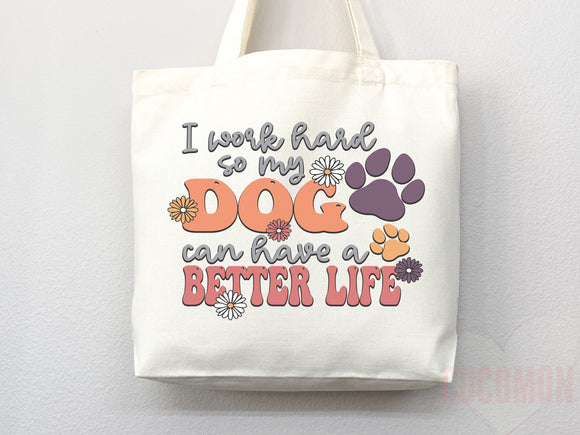 Dog Mom Tote Bag Gift For Dog Mom Animal Lover Tote Shopper Dog Lover Bag New Dog Mom Gift for Her Puppy Mom Tote Shopper Women's Tote Bag