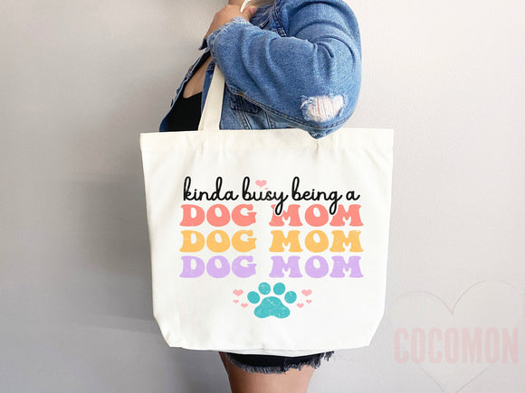 Dog Mom Tote Bag Gift For Dog Mom Animal Lover Tote Shopper Dog Lover Bag New Dog Mom Gift for Her Puppy Mom Tote Shopper Women's Tote Bag