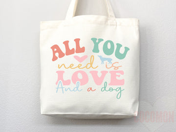 Dog Mom Tote Bag Gift For Dog Mom Animal Lover Tote Shopper Dog Lover Bag New Dog Mom Gift for Her Puppy Mom Tote Shopper Women's Tote Bag