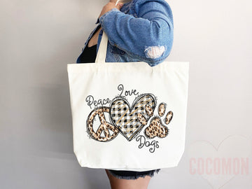 Dog Mom Tote Bag Gift For Dog Mom Animal Lover Tote Shopper Dog Lover Bag New Dog Mom Gift for Her Puppy Mom Tote Shopper Women's Tote Bag