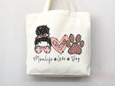 Dog Mom Tote Bag Gift For Dog Mom Animal Lover Tote Shopper Dog Lover Bag New Dog Mom Gift for Her Puppy Mom Tote Shopper Women's Tote Bag