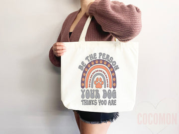 Dog Mom Tote Bag Gift For Dog Mom Animal Lover Tote Shopper Dog Lover Bag New Dog Mom Gift for Her Puppy Mom Tote Shopper Women's Tote Bag