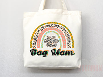 Dog Mom Tote Bag Gift For Dog Mom Animal Lover Tote Shopper Dog Lover Bag New Dog Mom Gift for Her Puppy Mom Tote Shopper Women's Tote Bag