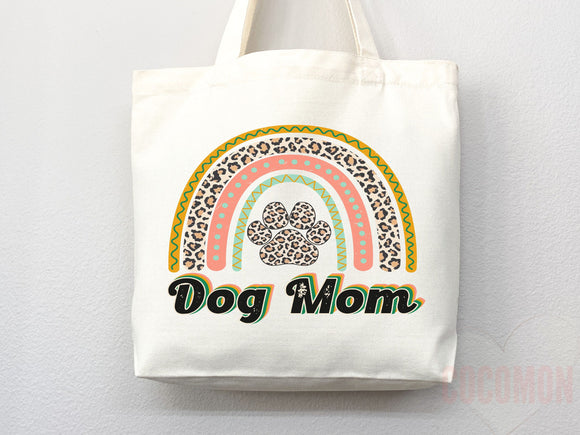 Dog Mom Tote Bag Gift For Dog Mom Animal Lover Tote Shopper Dog Lover Bag New Dog Mom Gift for Her Puppy Mom Tote Shopper Women's Tote Bag
