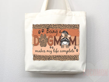 Dog Mom Tote Bag Gift For Dog Mom Animal Lover Tote Shopper Dog Lover Bag New Dog Mom Gift for Her Puppy Mom Tote Shopper Women's Tote Bag