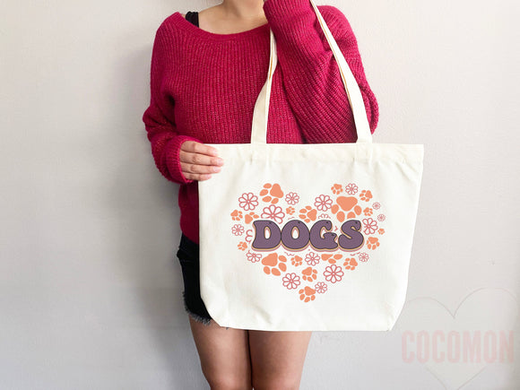 Dog Mom Tote Bag Gift For Dog Mom Animal Lover Tote Shopper Dog Lover Bag New Dog Mom Gift for Her Puppy Mom Tote Shopper Women's Tote Bag