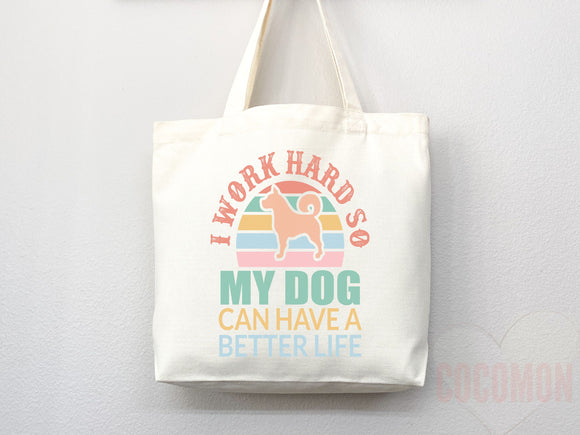 Dog Mom Tote Bag Gift For Dog Mom Animal Lover Tote Shopper Dog Lover Bag New Dog Mom Gift for Her Puppy Mom Tote Shopper Women's Tote Bag