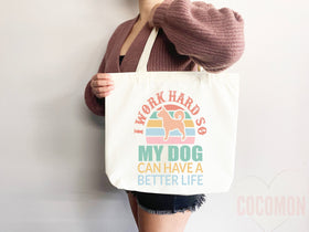 Dog Mom Tote Bag Gift For Dog Mom Animal Lover Tote Shopper Dog Lover Bag New Dog Mom Gift for Her Puppy Mom Tote Shopper Women's Tote Bag