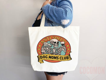 Dog Mom Tote Bag Gift For Dog Mom Animal Lover Tote Shopper Dog Lover Bag New Dog Mom Gift for Her Puppy Mom Tote Shopper Women's Tote Bag