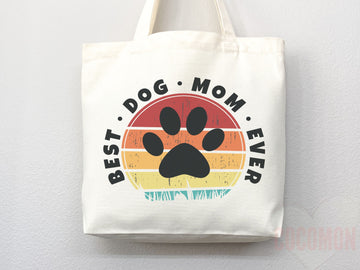 Dog Mom Tote Bag Gift For Dog Mom Animal Lover Tote Shopper Dog Lover Bag New Dog Mom Gift for Her Puppy Mom Tote Shopper Women's Tote Bag