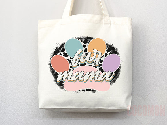 Dog Mom Tote Bag Gift For Dog Mom Animal Lover Tote Shopper Dog Lover Bag New Dog Mom Gift for Her Puppy Mom Tote Shopper Women's Tote Bag