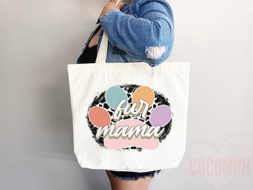 Dog Mom Tote Bag Gift For Dog Mom Animal Lover Tote Shopper Dog Lover Bag New Dog Mom Gift for Her Puppy Mom Tote Shopper Women's Tote Bag