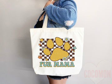 Dog Mom Tote Bag Gift For Dog Mom Animal Lover Tote Shopper Dog Lover Bag New Dog Mom Gift for Her Puppy Mom Tote Shopper Women's Tote Bag