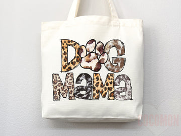 Dog Mom Tote Bag Gift For Dog Mom Animal Lover Tote Shopper Dog Lover Bag New Dog Mom Gift for Her Puppy Mom Tote Shopper Women's Tote Bag