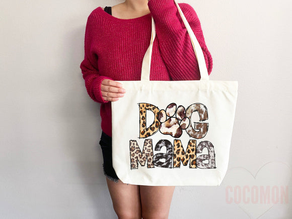 Dog Mom Tote Bag Gift For Dog Mom Animal Lover Tote Shopper Dog Lover Bag New Dog Mom Gift for Her Puppy Mom Tote Shopper Women's Tote Bag