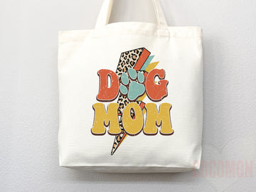 Dog Mom Tote Bag Gift For Dog Mom Animal Lover Tote Shopper Dog Lover Bag New Dog Mom Gift for Her Puppy Mom Tote Shopper Women's Tote Bag