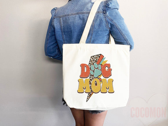 Dog Mom Tote Bag Gift For Dog Mom Animal Lover Tote Shopper Dog Lover Bag New Dog Mom Gift for Her Puppy Mom Tote Shopper Women's Tote Bag