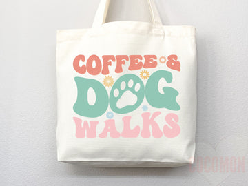 Dog Mom Tote Bag Coffee Lover Gift For Dog Mom Animal Lover Tote Shopper Dog Lover Bag New Dog Mom Gift for Her Puppy Mom Women's Tote Bag