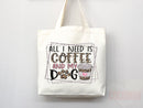 Dog Mom Tote Bag Coffee Lover Gift For Dog Mom Animal Lover Tote Shopper Dog Lover Bag New Dog Mom Gift for Her Puppy Mom Women's Tote Bag