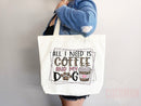 Dog Mom Tote Bag Coffee Lover Gift For Dog Mom Animal Lover Tote Shopper Dog Lover Bag New Dog Mom Gift for Her Puppy Mom Women's Tote Bag