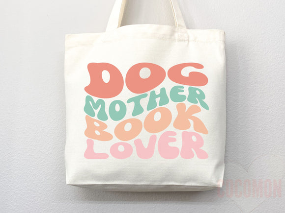 Dog Mom Tote Bag Book Lover Gift For Dog Mom Animal Lover Tote Shopper Dog Lover Bag New Dog Mom Gift for Her Puppy Mom Women's Tote Bag