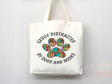 Dog Mom Tote Bag Book Lover Gift For Dog Mom Animal Lover Tote Shopper Dog Lover Bag New Dog Mom Gift for Her Puppy Mom Women's Tote Bag
