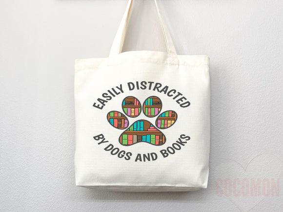 Dog Mom Tote Bag Book Lover Gift For Dog Mom Animal Lover Tote Shopper Dog Lover Bag New Dog Mom Gift for Her Puppy Mom Women's Tote Bag