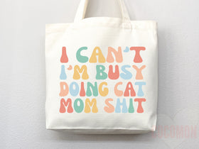 Cat Mom Tote Bag — Gift for Cat Lover (002)