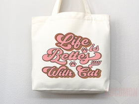 Cat Mom Tote Bag — Gift for Cat Lover (013)