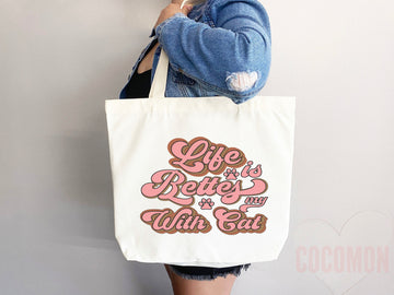 Cat Mom Tote Bag Gift For Cat Mom Animal Lover Tote Shopper Cat Lover Bag New Cat Mom Gift for Her Kitten Mom Tote Shopper Women's Tote Bag