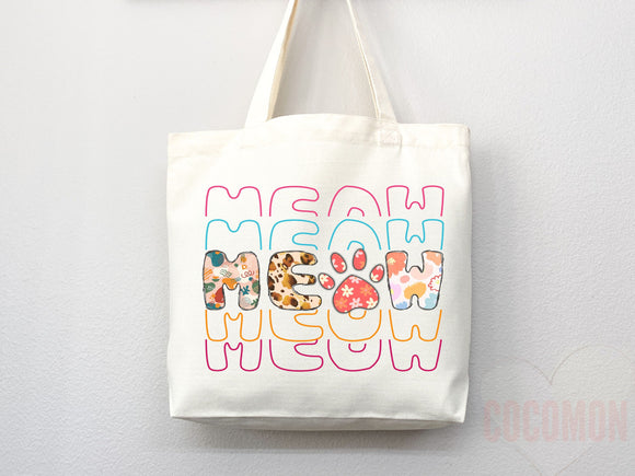 Cat Mom Tote Bag Gift For Cat Mom Animal Lover Tote Shopper Cat Lover Bag New Cat Mom Gift for Her Kitten Mom Tote Shopper Women's Tote Bag