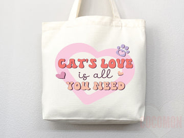 Cat Mom Tote Bag Gift For Cat Mom Animal Lover Tote Shopper Cat Lover Bag New Cat Mom Gift for Her Kitten Mom Tote Shopper Women's Tote Bag