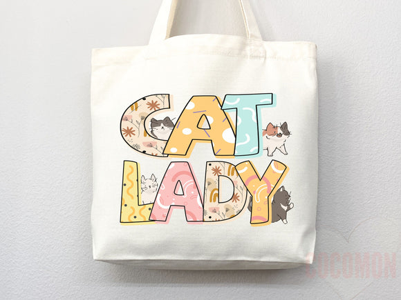 Cat Mom Tote Bag Gift For Cat Mom Animal Lover Tote Shopper Cat Lover Bag New Cat Mom Gift for Her Kitten Mom Tote Shopper Women's Tote Bag
