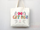 Cat Mom Tote Bag Gift For Cat Mom Animal Lover Tote Shopper Cat Lover Bag New Cat Mom Gift for Her Kitten Mom Tote Shopper Women's Tote Bag