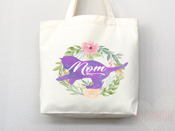 Cat Mom Tote Bag Gift For Cat Mom Animal Lover Tote Shopper Cat Lover Bag New Cat Mom Gift for Her Kitten Mom Tote Shopper Women's Tote Bag