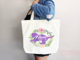 Cat Mom Tote Bag Gift For Cat Mom Animal Lover Tote Shopper Cat Lover Bag New Cat Mom Gift for Her Kitten Mom Tote Shopper Women's Tote Bag