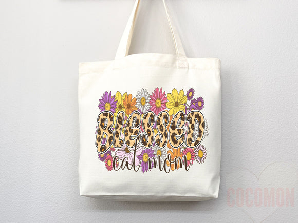 Cat Mom Tote Bag Gift For Cat Mom Animal Lover Tote Shopper Cat Lover Bag New Cat Mom Gift for Her Kitten Mom Tote Shopper Women's Tote Bag