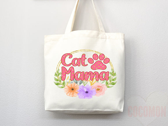 Cat Mom Tote Bag Gift For Cat Mom Animal Lover Tote Shopper Cat Lover Bag New Cat Mom Gift for Her Kitten Mom Tote Shopper Women's Tote Bag