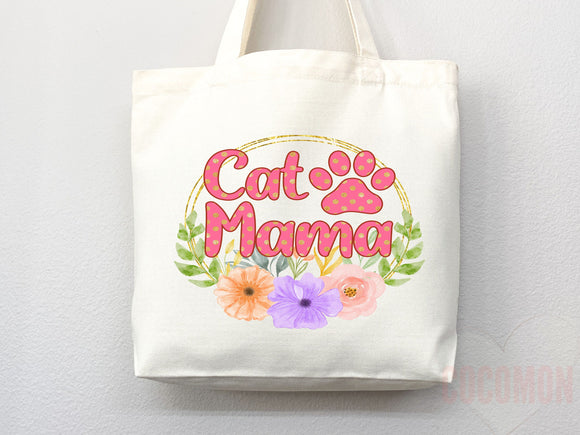 Cat Mom Tote Bag Gift For Cat Mom Animal Lover Tote Shopper Cat Lover Bag New Cat Mom Gift for Her Kitten Mom Tote Shopper Women's Tote Bag