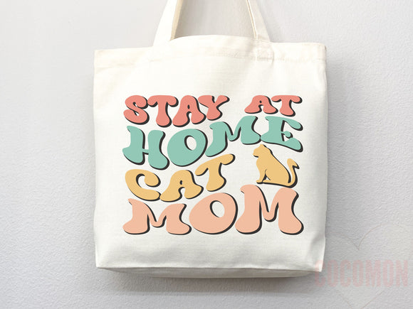 Cat Mom Tote Bag Gift For Cat Mom Animal Lover Tote Shopper Cat Lover Bag New Cat Mom Gift for Her Kitten Mom Tote Shopper Women's Tote Bag