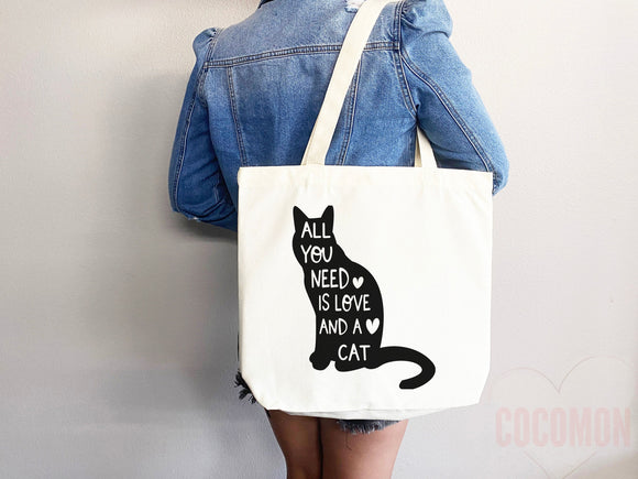 Cat Mom Tote Bag Gift For Cat Mom Animal Lover Tote Shopper Cat Lover Bag New Cat Mom Gift for Her Kitten Mom Tote Shopper Women's Tote Bag