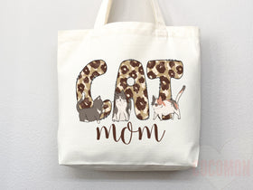 Cat Mom Tote Bag — Gift for Cat Lover (030)