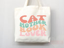 Cat Mom Tote Bag Book Lover Gift For Cat Mom Animal Lover Tote Shopper Cat Lover Bag New Cat Mom Gift for Her Kitten Mom Tote Women's Tote