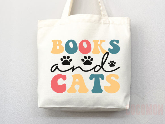 Cat Mom Tote Bag Book Lover Gift For Cat Mom Animal Lover Tote Shopper Cat Lover Bag New Cat Mom Gift for Her Kitten Mom Tote Women's Tote