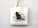 Cat Mom Tote Bag Book Lover Gift For Cat Mom Animal Lover Tote Shopper Cat Lover Bag New Cat Mom Gift for Her Kitten Mom Tote Women's Tote