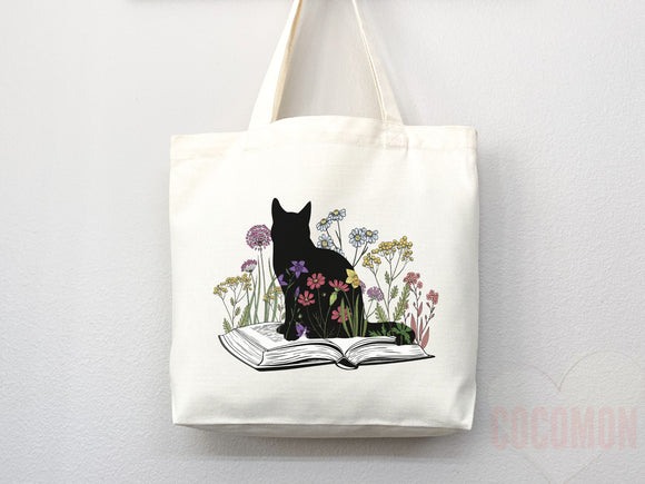 Cat Mom Tote Bag Book Lover Gift For Cat Mom Animal Lover Tote Shopper Cat Lover Bag New Cat Mom Gift for Her Kitten Mom Tote Women's Tote